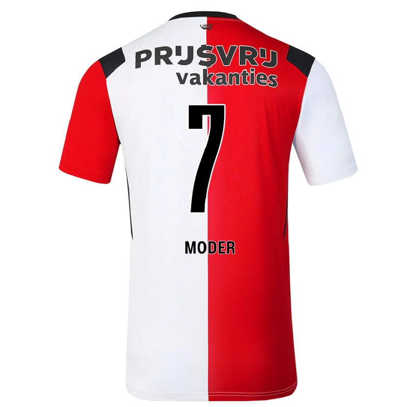 Danxen Kinderen Jakub Moder #7 Rood Wit Zwart Thuisshirt Thuistenue 2026/27 T-Shirt