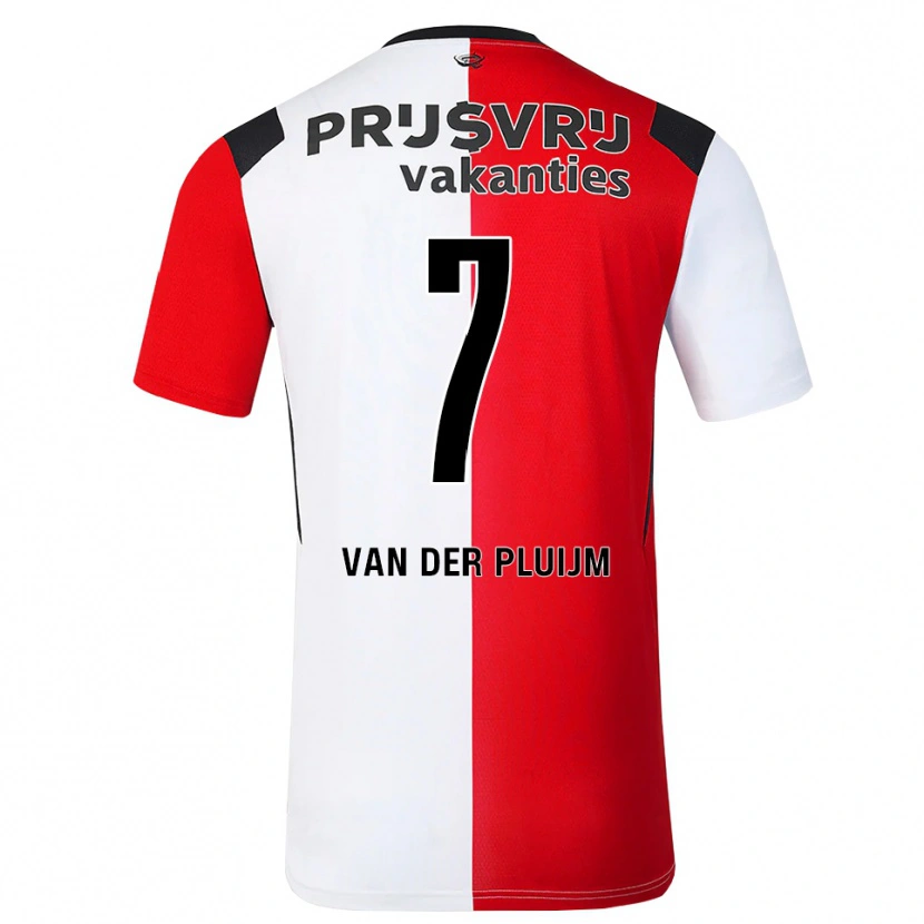 Danxen Kinderen Marvin Van Der Pluijm #7 Rood Wit Zwart Thuisshirt Thuistenue 2026/27 T-Shirt