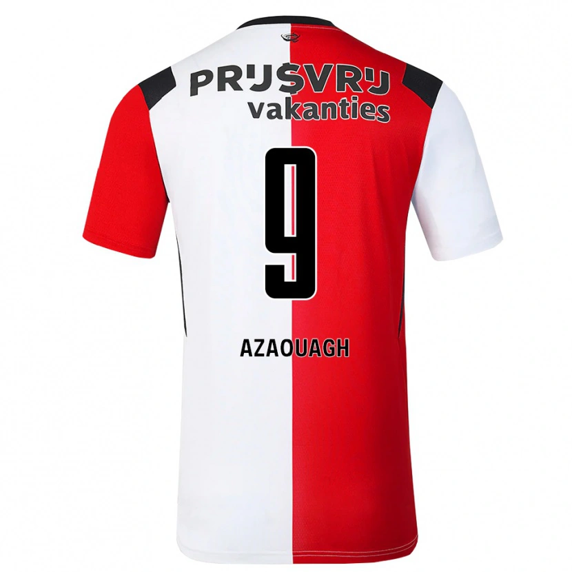 Danxen Kinderen Ilias Azaouagh #9 Rood Wit Zwart Thuisshirt Thuistenue 2026/27 T-Shirt