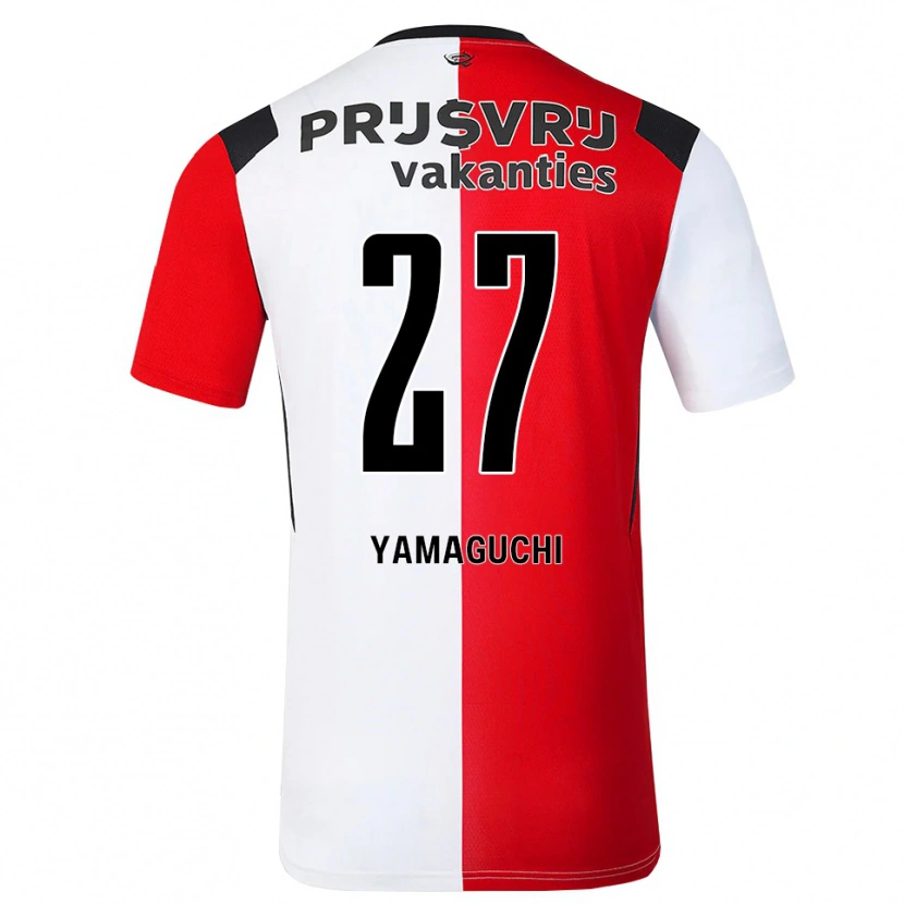 Danxen Kinderen Keina Yamaguchi #27 Rood Wit Zwart Thuisshirt Thuistenue 2026/27 T-Shirt