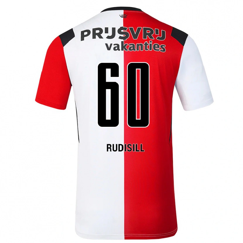 Danxen Kinderen Paulo Rudisill #60 Rood Wit Zwart Thuisshirt Thuistenue 2026/27 T-Shirt