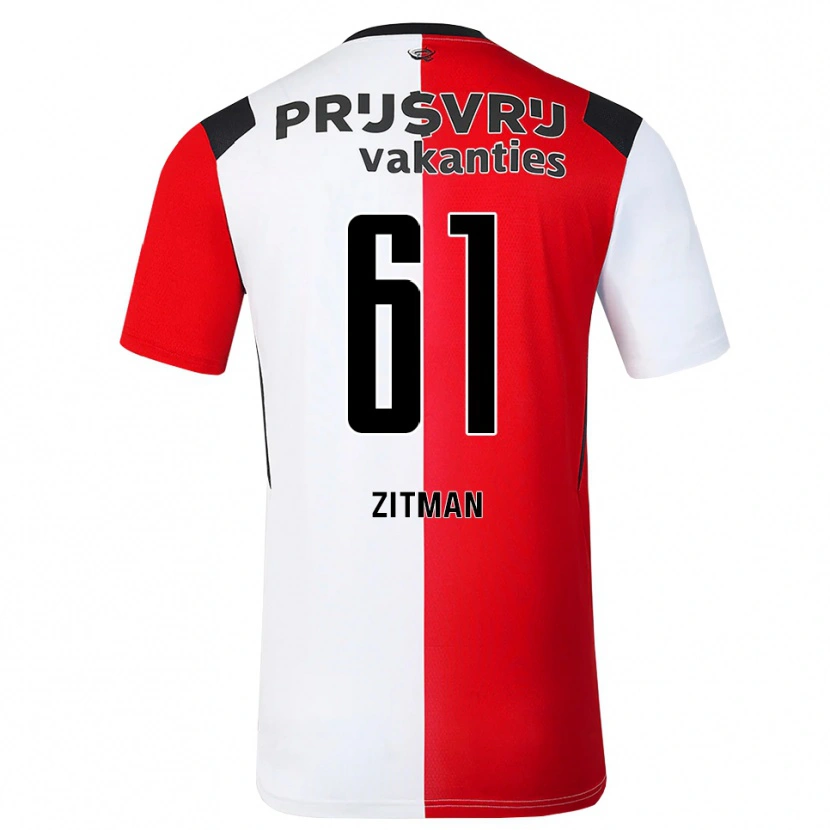 Danxen Kinderen Sven Zitman #61 Rood Wit Zwart Thuisshirt Thuistenue 2026/27 T-Shirt