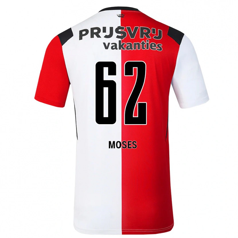 Danxen Kinderen Troy Moses #62 Rood Wit Zwart Thuisshirt Thuistenue 2026/27 T-Shirt