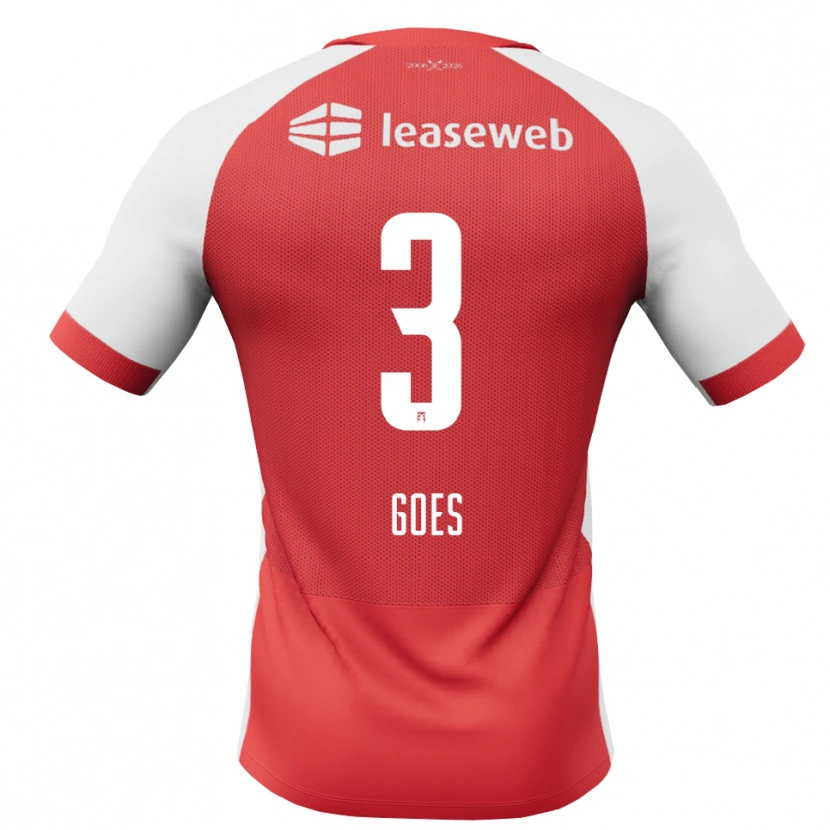 Danxen Kinderen Wouter Goes #3 Rood Wit Zwart Thuisshirt Thuistenue 2026/27 T-Shirt