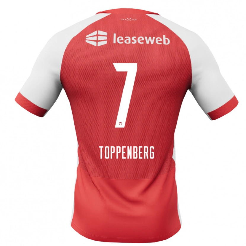 Danxen Kinderen Kevin Toppenberg #7 Rood Wit Zwart Thuisshirt Thuistenue 2026/27 T-Shirt