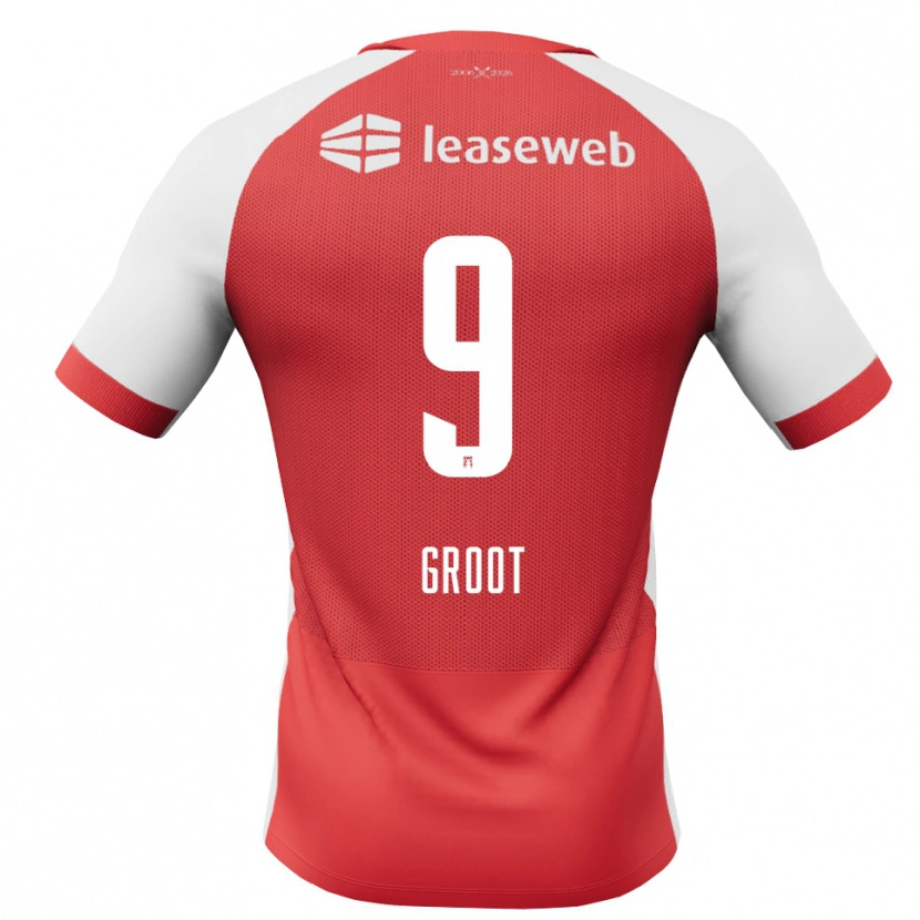 Danxen Kinderen Gijs Groot #9 Rood Wit Zwart Thuisshirt Thuistenue 2026/27 T-Shirt