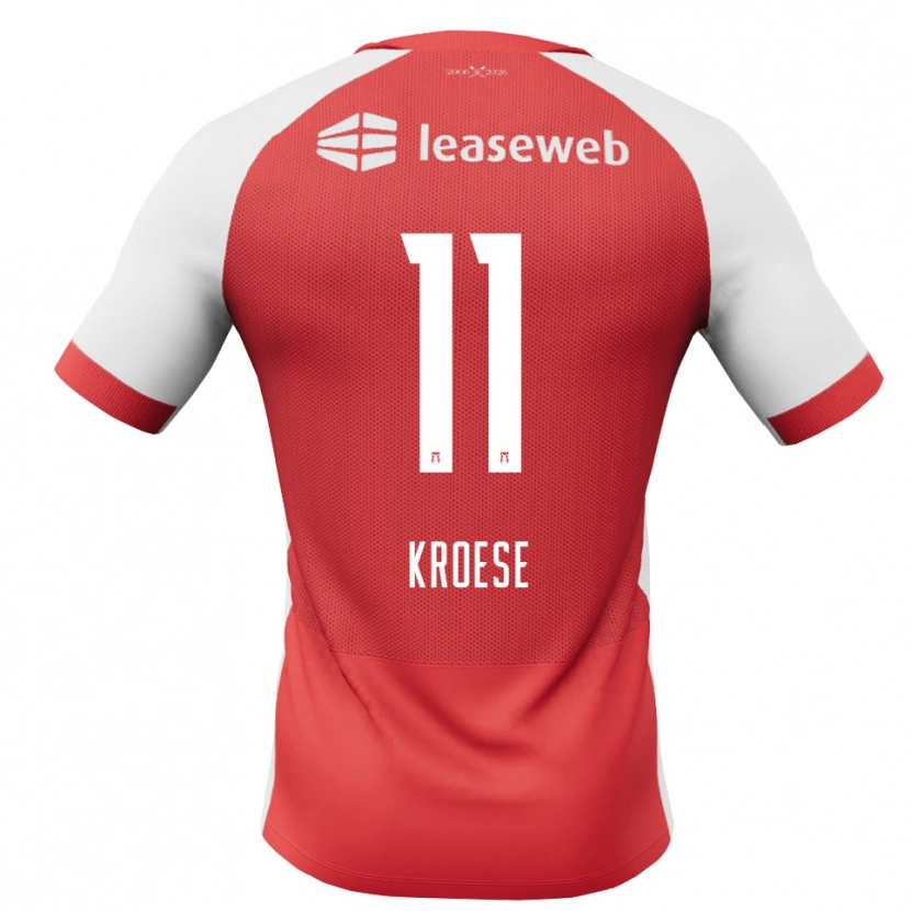 Danxen Kinderen Fieke Kroese #11 Rood Wit Zwart Thuisshirt Thuistenue 2026/27 T-Shirt