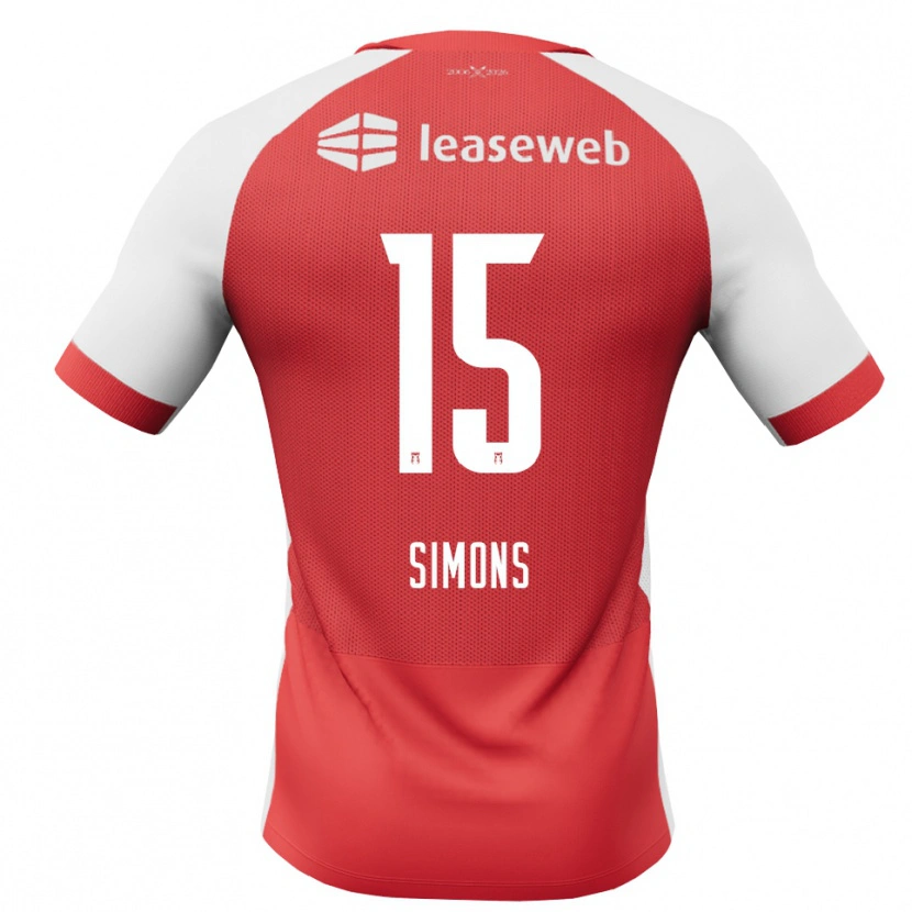 Danxen Kinderen Saviola Simons #15 Rood Wit Zwart Thuisshirt Thuistenue 2026/27 T-Shirt
