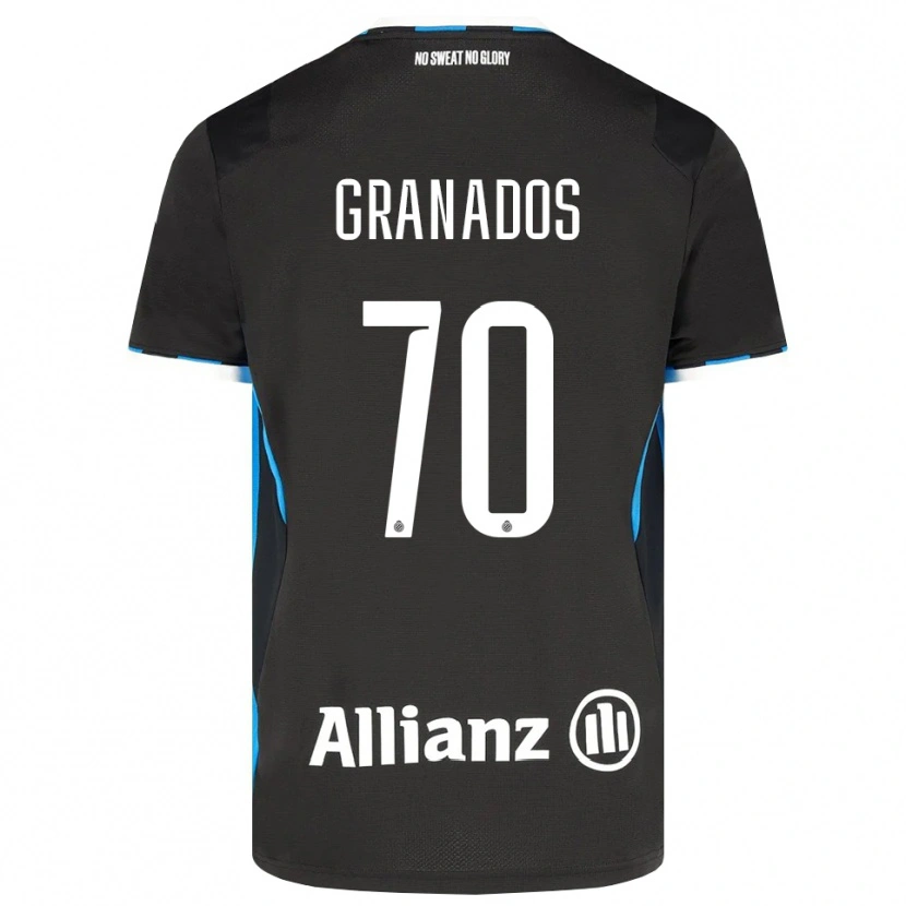 Danxen Kinderen Alejandro Granados #70 Zwart Rood Blauw Thuisshirt Thuistenue 2026/27 T-Shirt