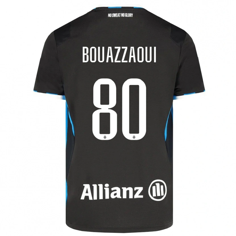 Danxen Kinderen Ilyas Bouazzaoui #80 Zwart Rood Blauw Thuisshirt Thuistenue 2026/27 T-Shirt