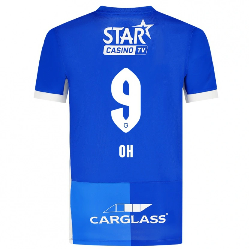 Danxen Kinderen Hyeon-Gyu Oh #9 Mediumblauw Koninklijkblauw Wit Thuisshirt Thuistenue 2026/27 T-Shirt