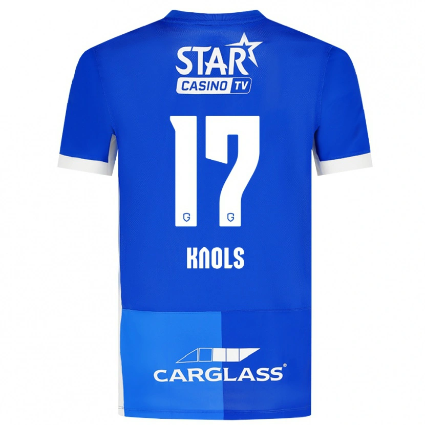 Danxen Kinderen Myrthe Knols #17 Mediumblauw Koninklijkblauw Wit Thuisshirt Thuistenue 2026/27 T-Shirt