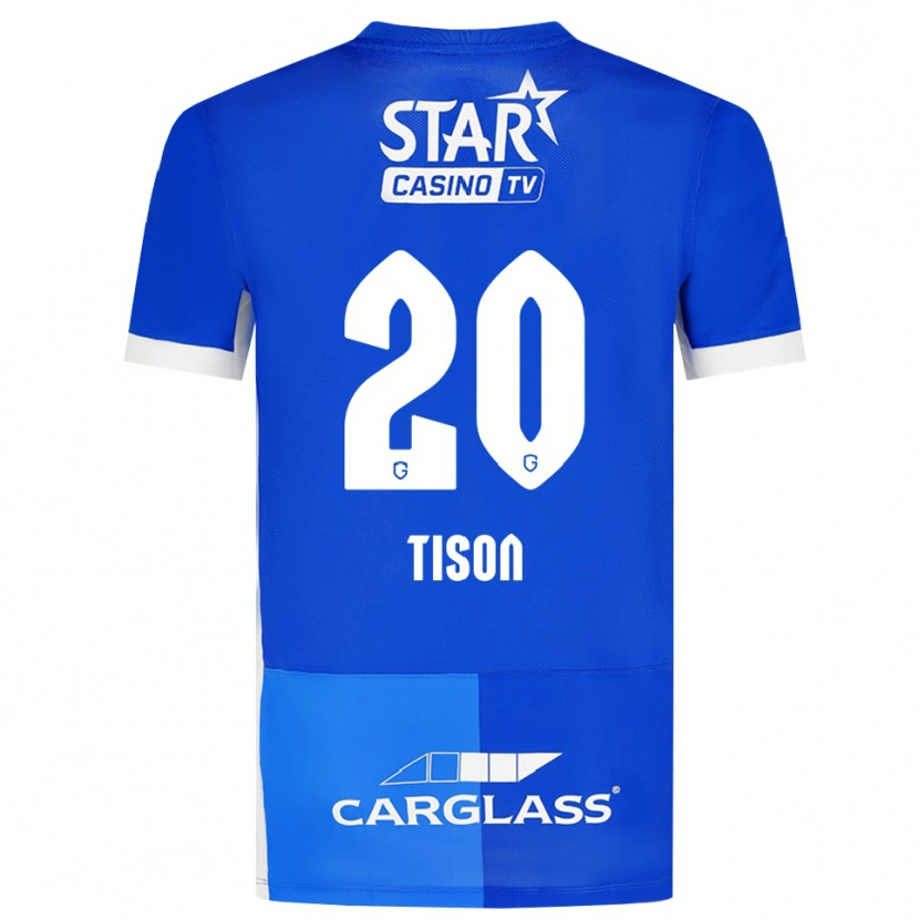 Danxen Kinderen Charlotte Tison #20 Mediumblauw Koninklijkblauw Wit Thuisshirt Thuistenue 2026/27 T-Shirt