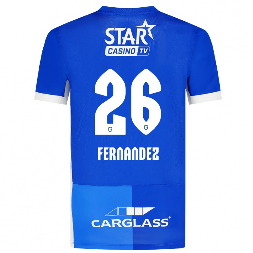 Danxen Kinderen Elias Gonzalez Fernandez #26 Mediumblauw Koninklijkblauw Wit Thuisshirt Thuistenue 2026/27 T-Shirt