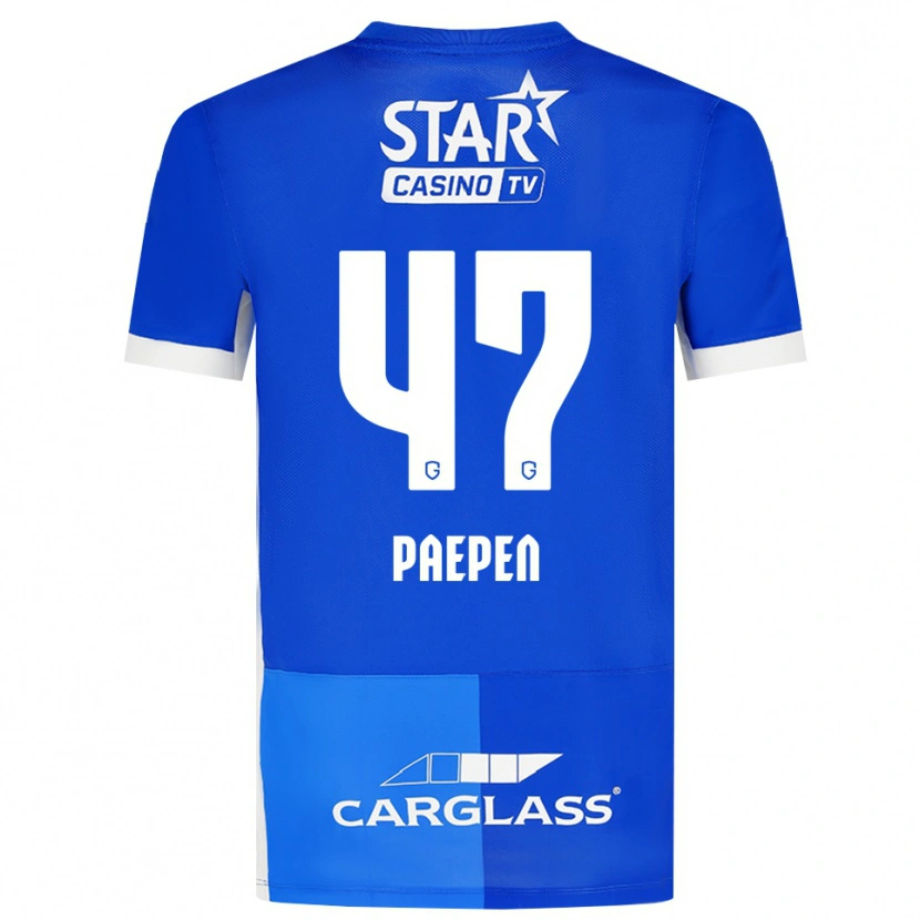 Danxen Kinderen Sam Paepen #47 Mediumblauw Koninklijkblauw Wit Thuisshirt Thuistenue 2026/27 T-Shirt