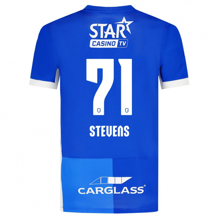 Danxen Kinderen Brent Stevens #71 Mediumblauw Koninklijkblauw Wit Thuisshirt Thuistenue 2026/27 T-Shirt