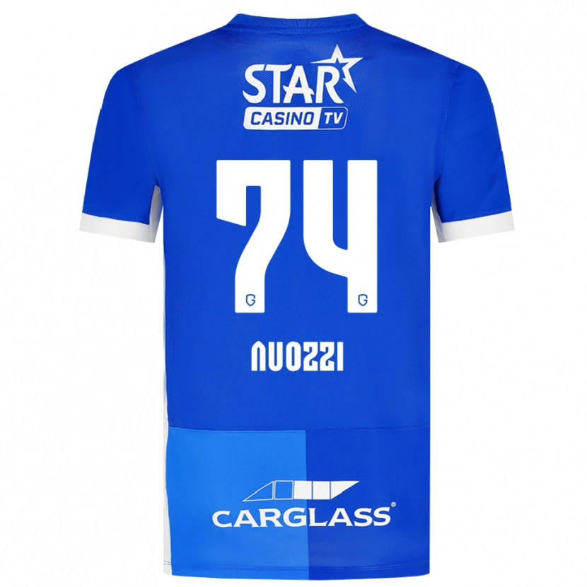 Danxen Kinderen Cédric Nuozzi #74 Mediumblauw Koninklijkblauw Wit Thuisshirt Thuistenue 2026/27 T-Shirt