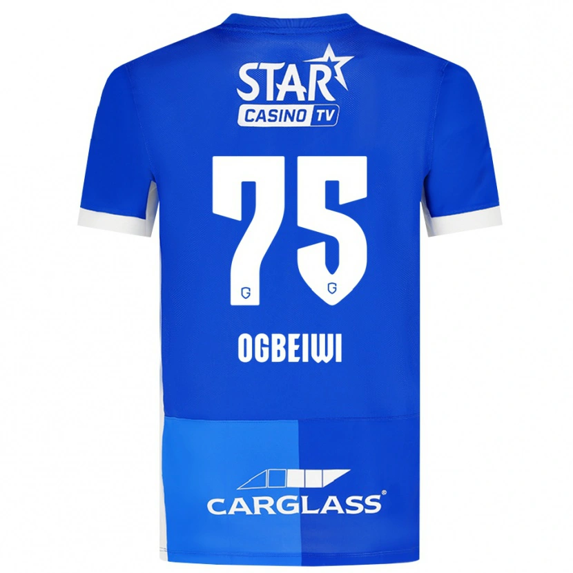 Danxen Kinderen Precious Ogbeiwi #75 Mediumblauw Koninklijkblauw Wit Thuisshirt Thuistenue 2026/27 T-Shirt