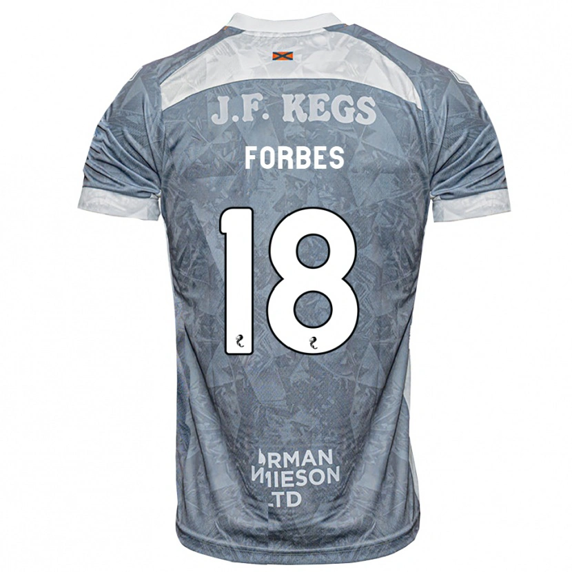 Danxen Kinderen Michael Forbes #18 Lichtleigrijs Uitshirt Uittenue 2026/27 T-Shirt