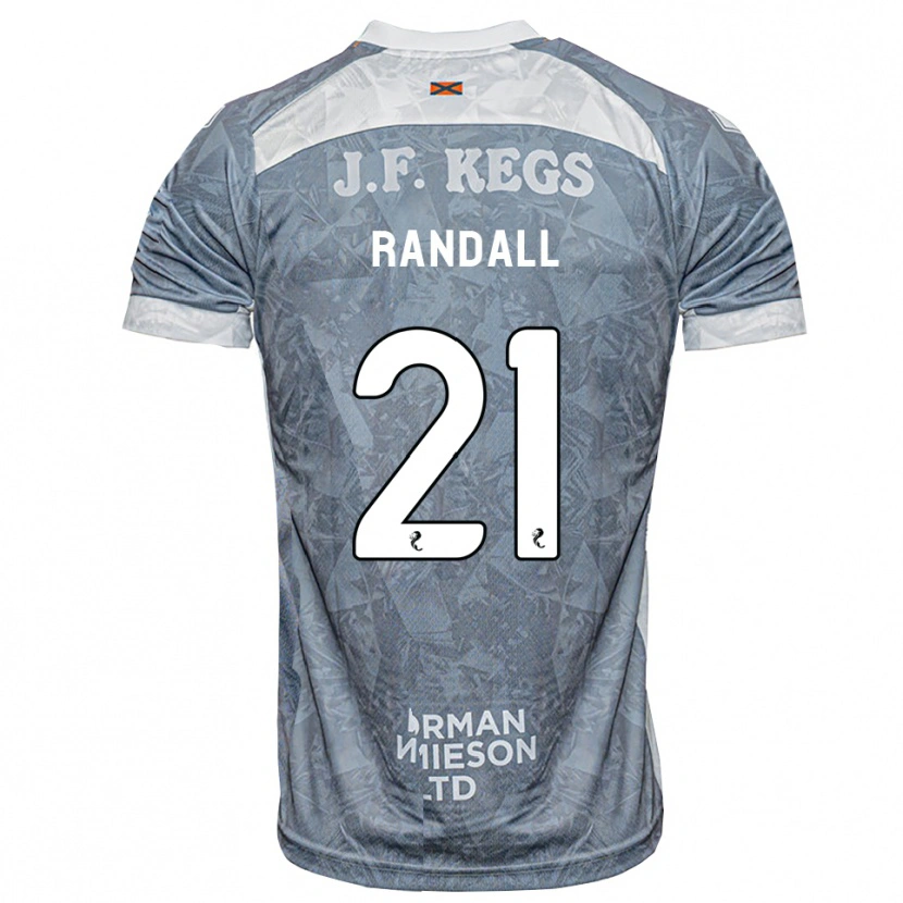 Danxen Kinderen Jesse Randall #21 Lichtleigrijs Uitshirt Uittenue 2026/27 T-Shirt