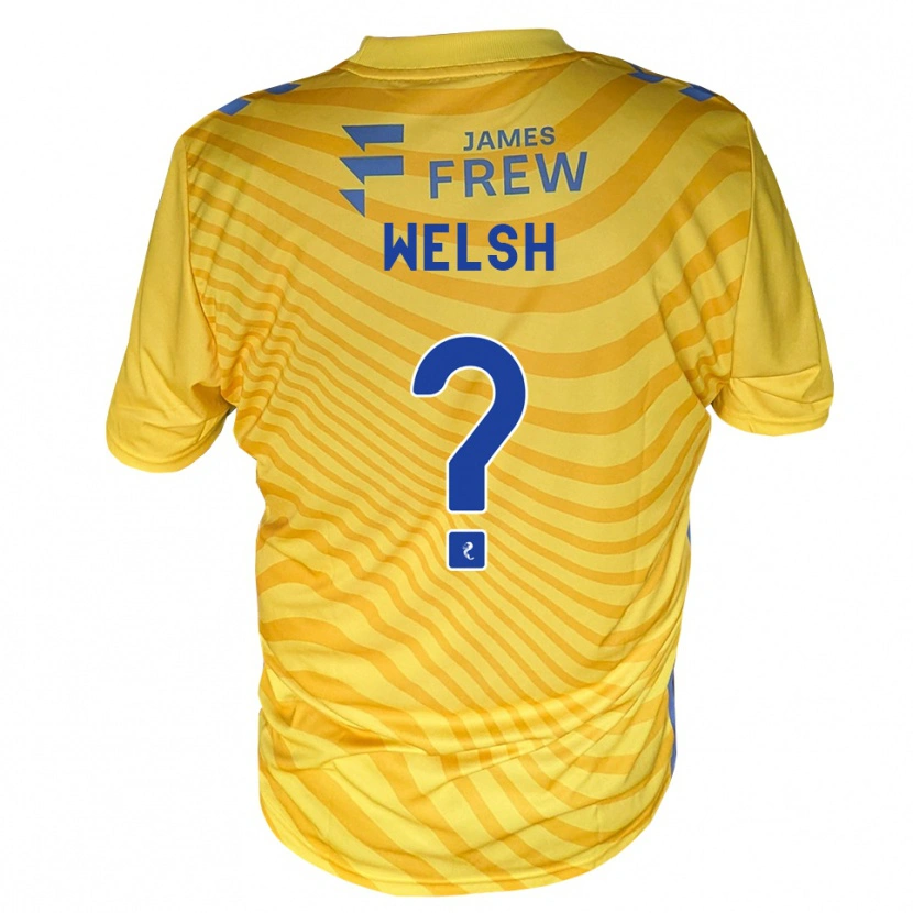 Danxen Kinderen Cobi Welsh #0 Koningsblauw Geel Uitshirt Uittenue 2026/27 T-Shirt