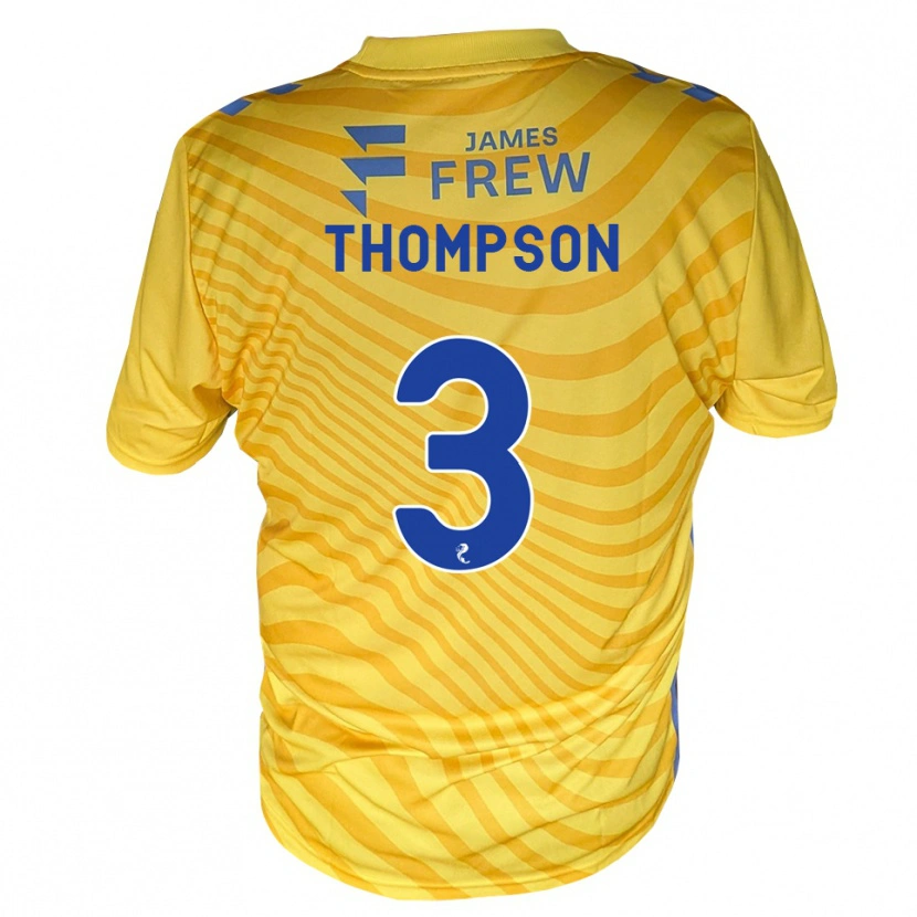 Danxen Kinderen Dominic Thompson #3 Koningsblauw Geel Uitshirt Uittenue 2026/27 T-Shirt
