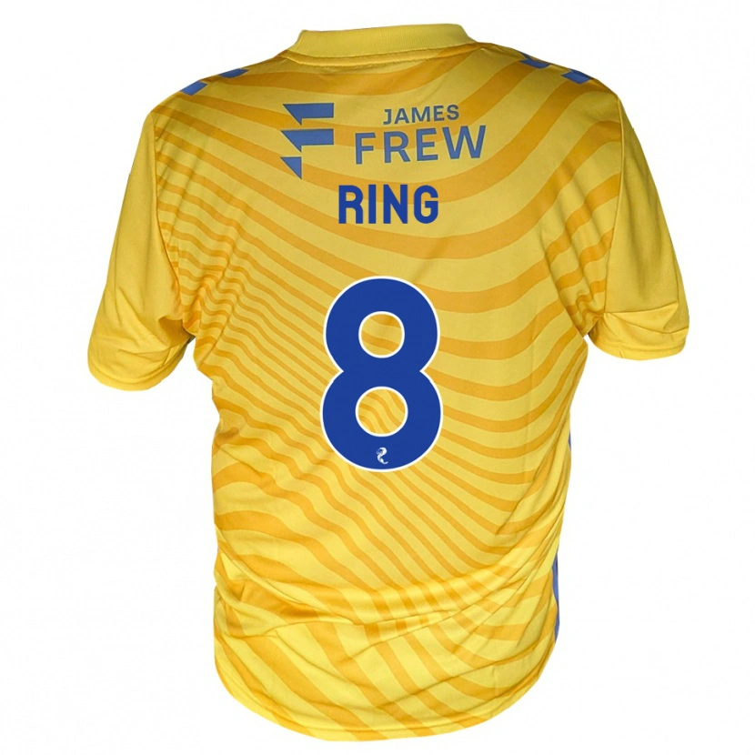 Danxen Kinderen Erik Ring #8 Koningsblauw Geel Uitshirt Uittenue 2026/27 T-Shirt