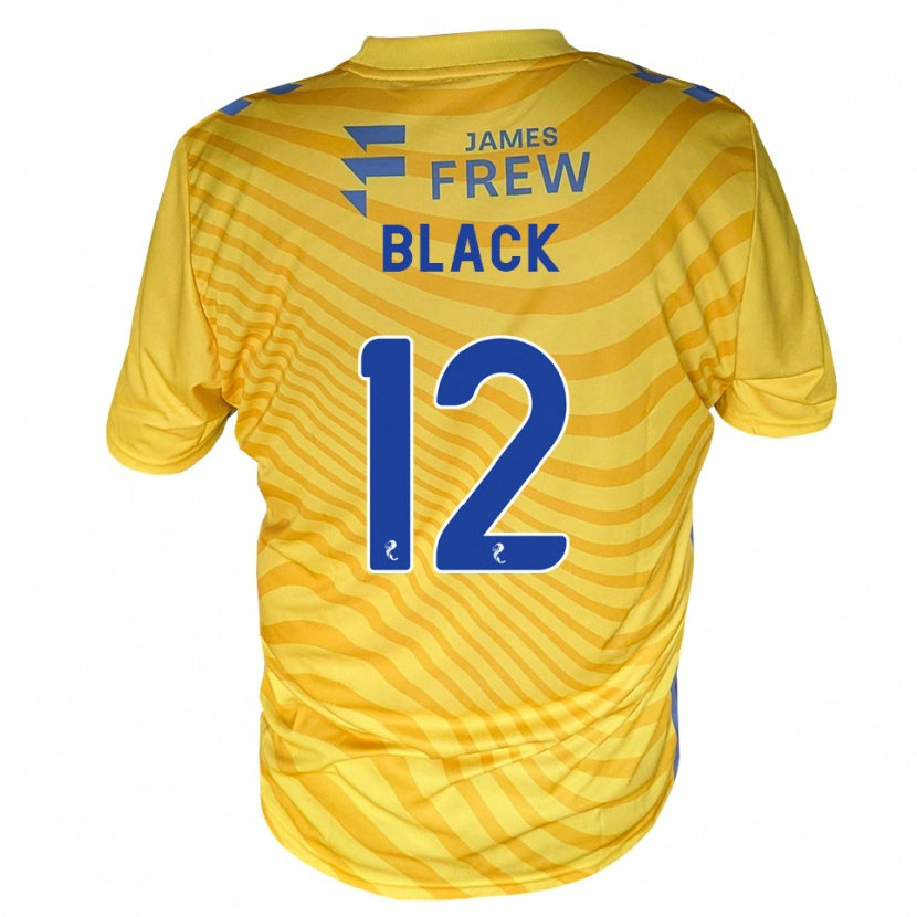 Danxen Kinderen Kai Black #12 Koningsblauw Geel Uitshirt Uittenue 2026/27 T-Shirt