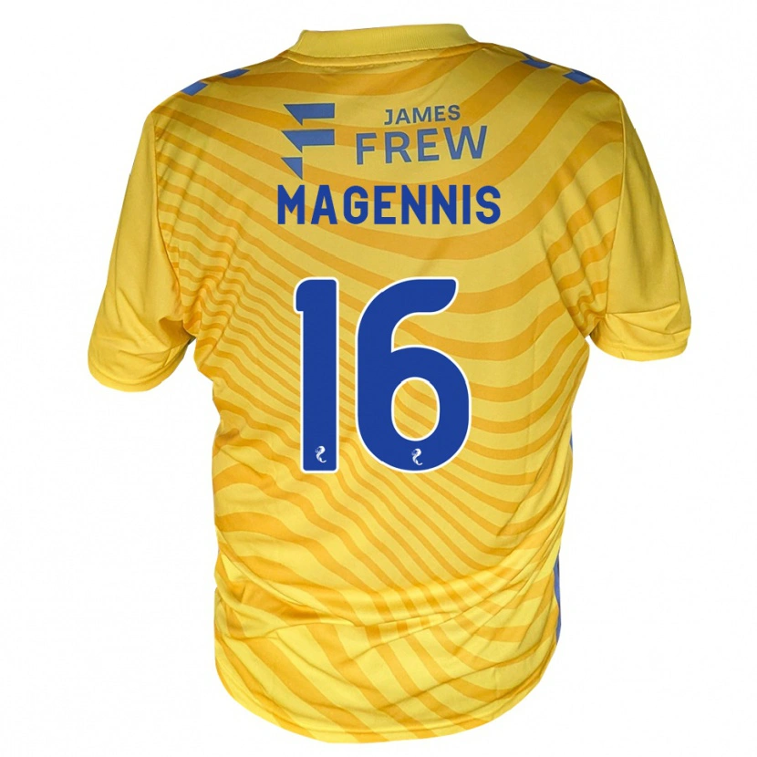 Danxen Kinderen Kyle Magennis #16 Koningsblauw Geel Uitshirt Uittenue 2026/27 T-Shirt