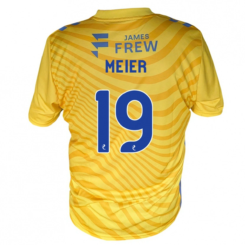 Danxen Kinderen Jonathan Meier #19 Koningsblauw Geel Uitshirt Uittenue 2026/27 T-Shirt