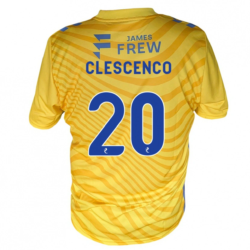 Danxen Kinderen Nicky Clescenco #20 Koningsblauw Geel Uitshirt Uittenue 2026/27 T-Shirt