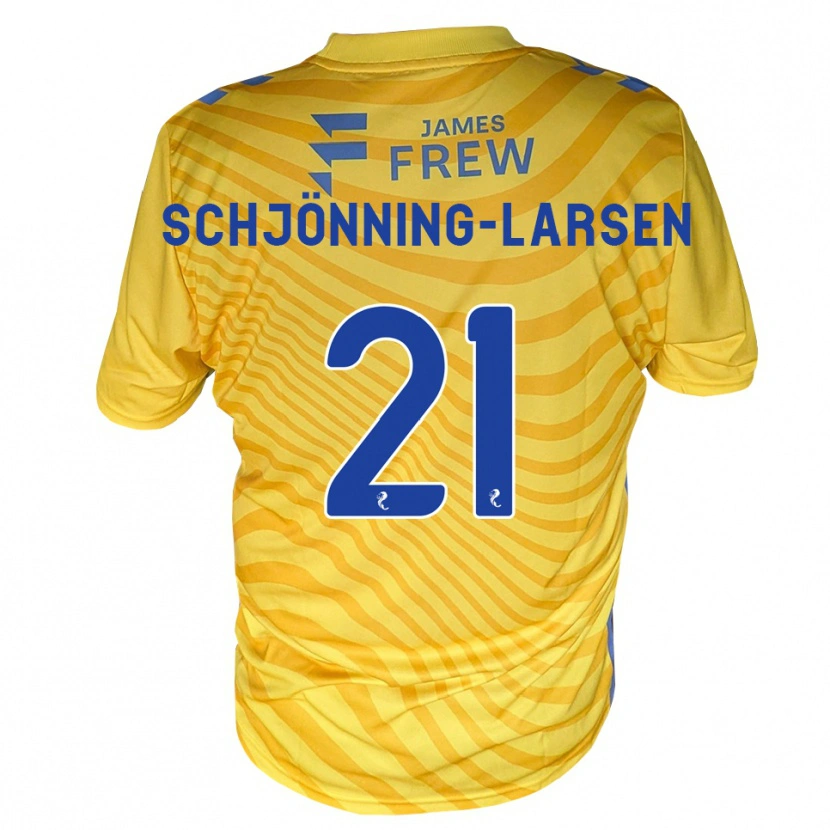 Danxen Kinderen Michael Schjönning-Larsen #21 Koningsblauw Geel Uitshirt Uittenue 2026/27 T-Shirt