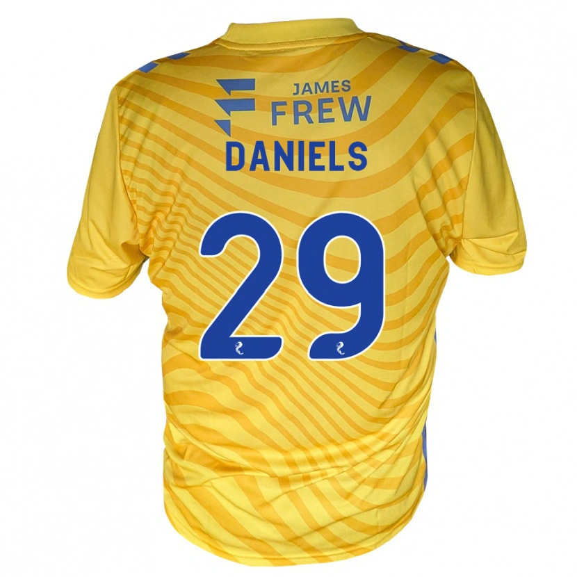 Danxen Kinderen Djenairo Daniels #29 Koningsblauw Geel Uitshirt Uittenue 2026/27 T-Shirt