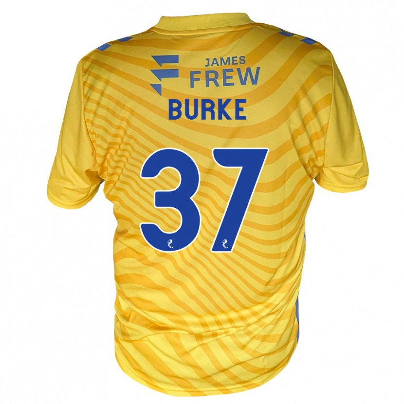 Danxen Kinderen Cole Burke #37 Koningsblauw Geel Uitshirt Uittenue 2026/27 T-Shirt