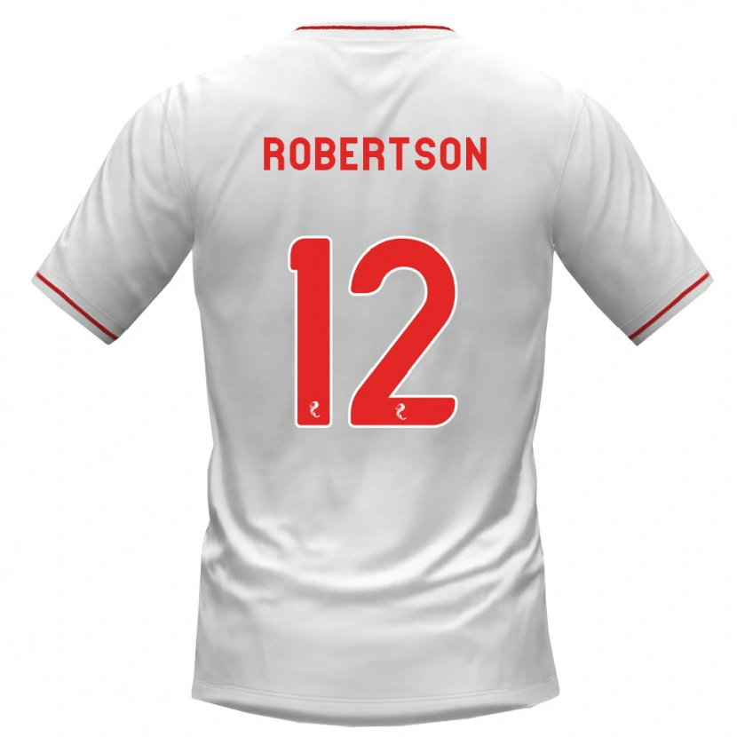 Danxen Kinderen Mitchell Robertson #12 Wit Rood Uitshirt Uittenue 2026/27 T-Shirt