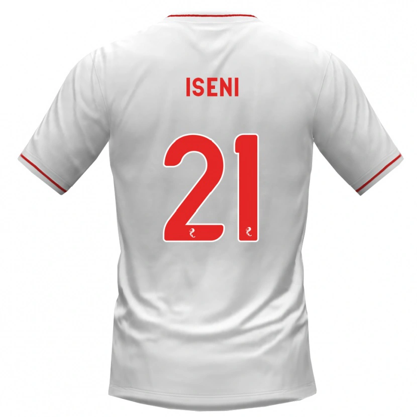Danxen Kinderen Besir Iseni #21 Wit Rood Uitshirt Uittenue 2026/27 T-Shirt