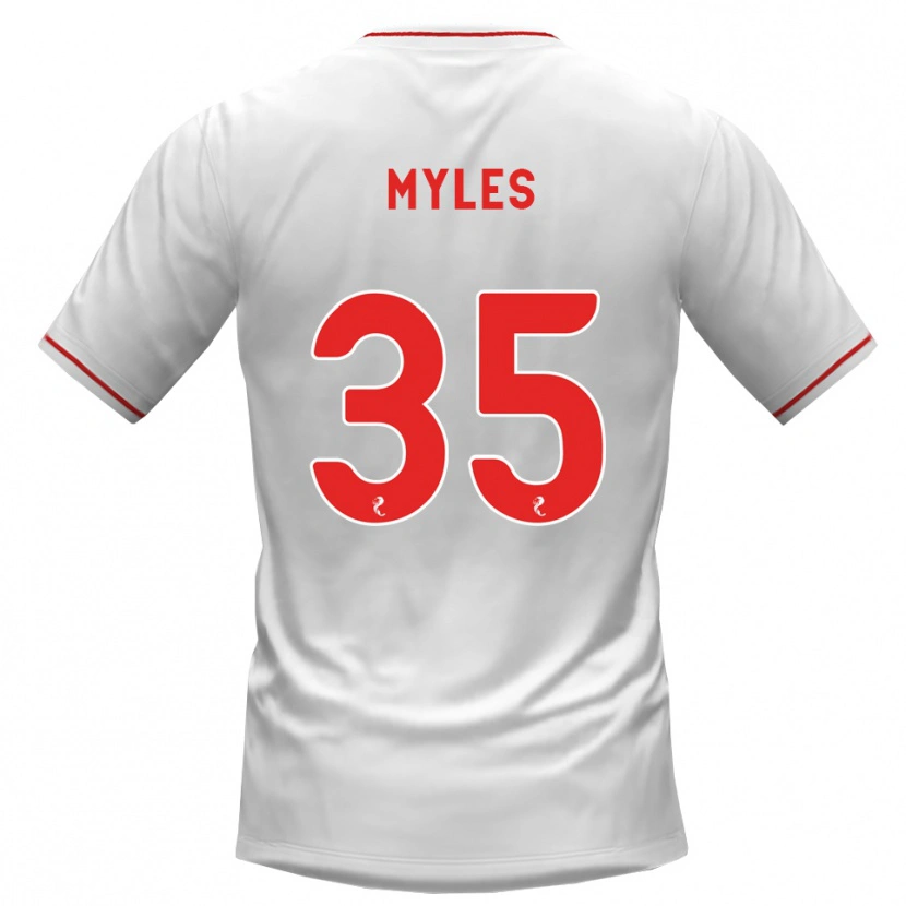 Danxen Kinderen Evan Myles #35 Wit Rood Uitshirt Uittenue 2026/27 T-Shirt