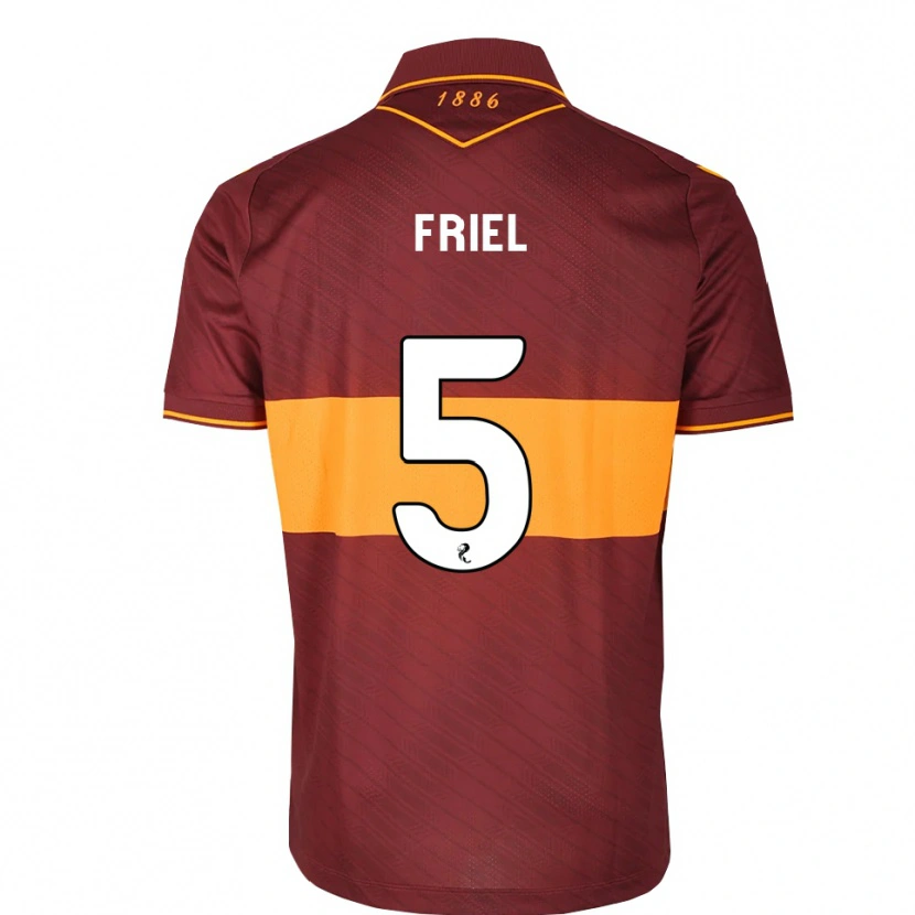 Danxen Kinderen Jon-Joe Friel #5 Oranje Kastanjebruin Uitshirt Uittenue 2026/27 T-Shirt