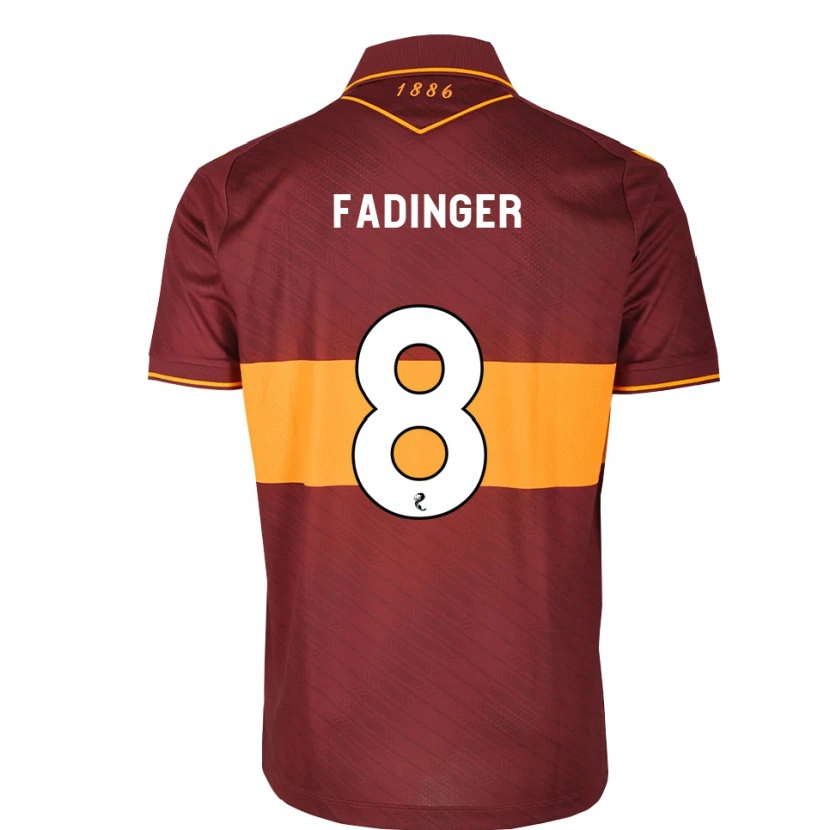 Danxen Kinderen Lukas Fadinger #8 Oranje Kastanjebruin Uitshirt Uittenue 2026/27 T-Shirt