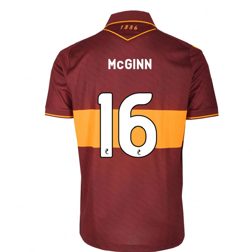 Danxen Kinderen Paul Mcginn #16 Oranje Kastanjebruin Uitshirt Uittenue 2026/27 T-Shirt