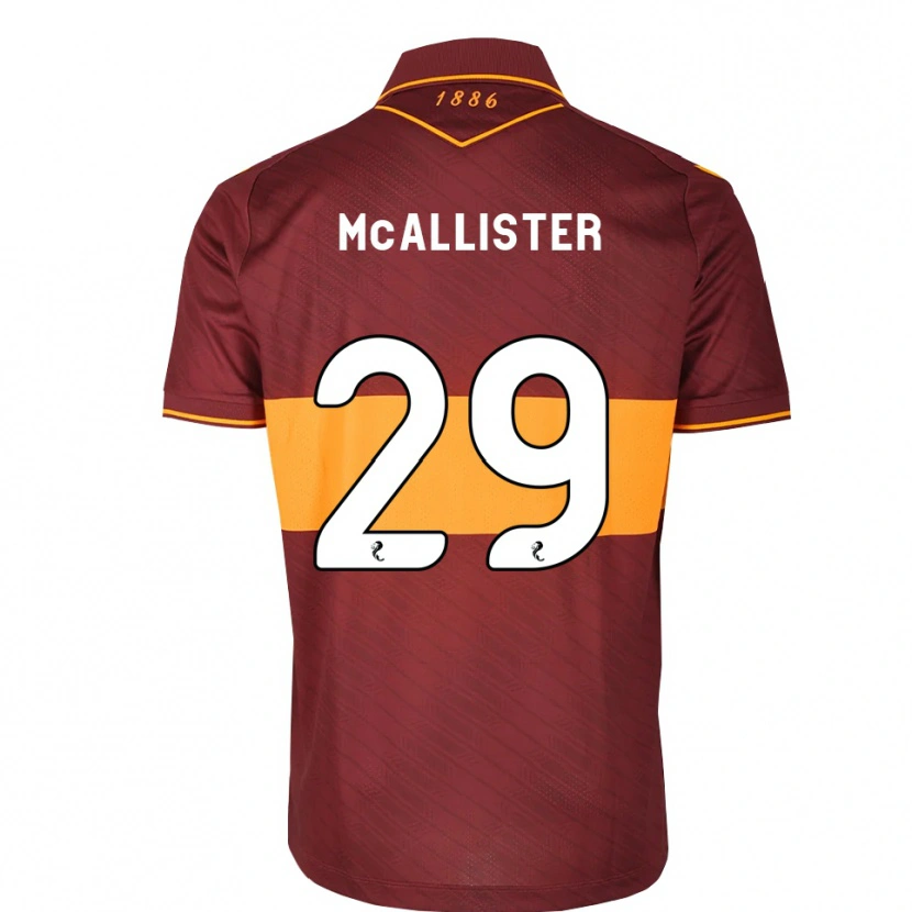 Danxen Kinderen Zander Mcallister #29 Oranje Kastanjebruin Uitshirt Uittenue 2026/27 T-Shirt