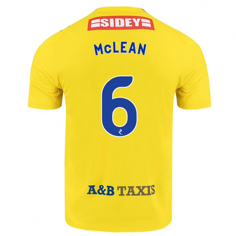 Danxen Kinderen Elvie Mclean #6 Geel Blauw Zwart Uitshirt Uittenue 2026/27 T-Shirt