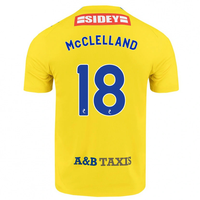 Danxen Kinderen Sam Mcclelland #18 Geel Blauw Zwart Uitshirt Uittenue 2026/27 T-Shirt