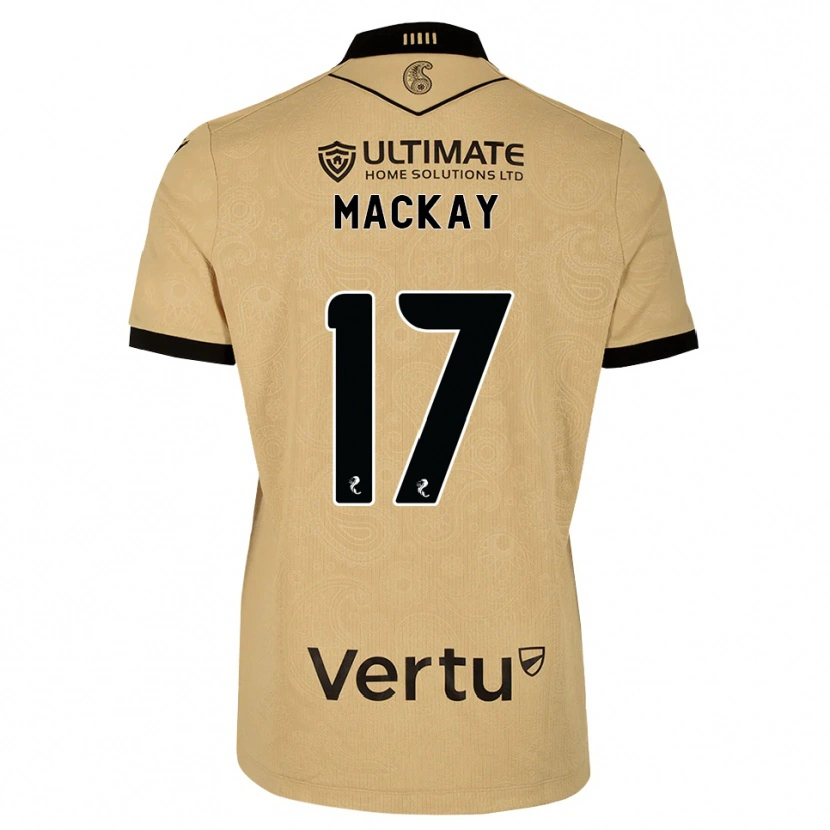 Danxen Kinderen Rory Mackay #17 Burlywood Zwart Uitshirt Uittenue 2026/27 T-Shirt