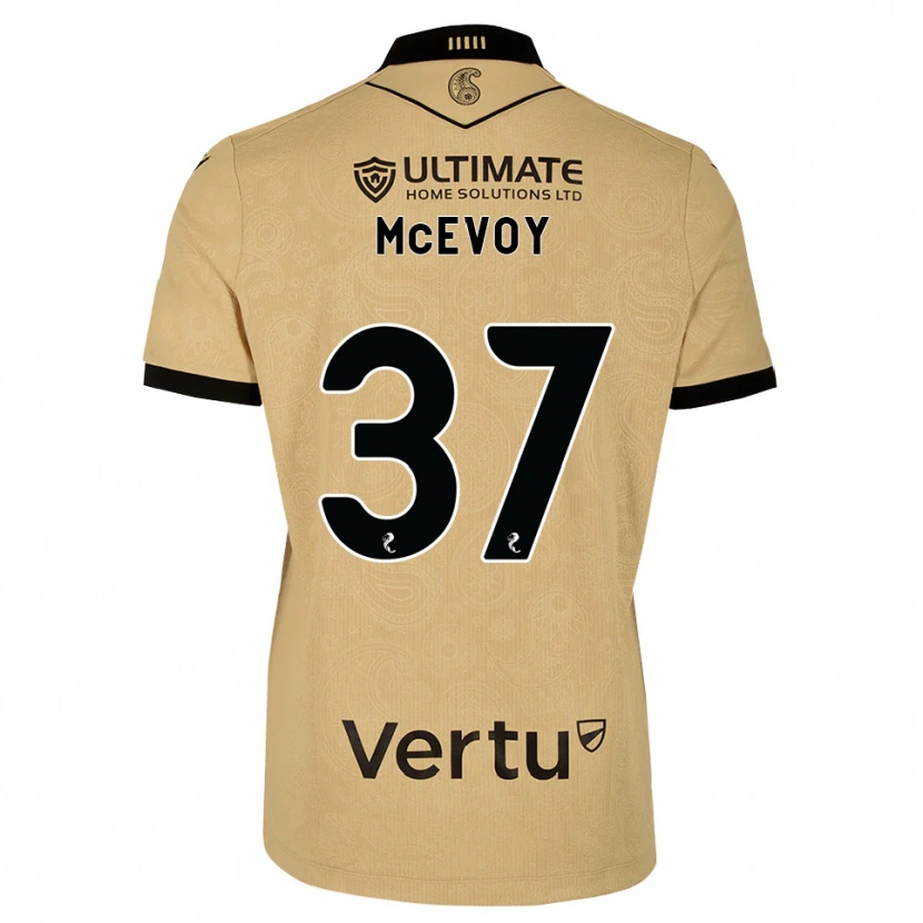 Danxen Kinderen Carrick Mcevoy #37 Burlywood Zwart Uitshirt Uittenue 2026/27 T-Shirt