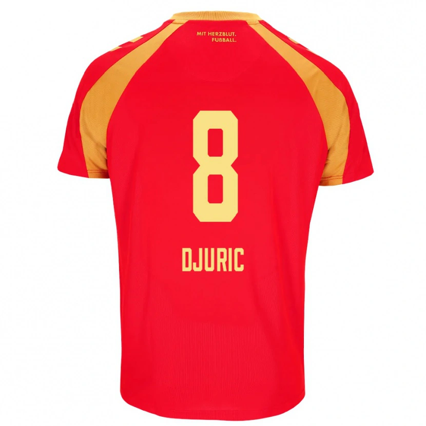 Danxen Kinderen Luka Duric #8 Rood Oranje Zwart Uitshirt Uittenue 2026/27 T-Shirt