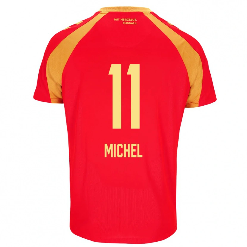 Danxen Kinderen Sven Michel #11 Rood Oranje Zwart Uitshirt Uittenue 2026/27 T-Shirt