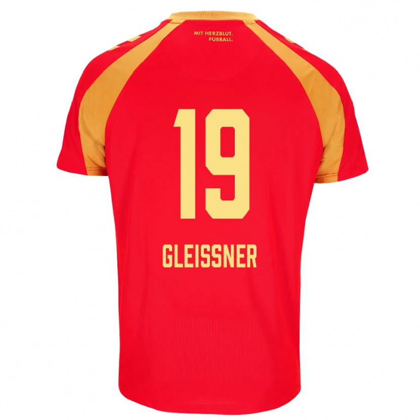 Danxen Kinderen Kevin Gleissner #19 Rood Oranje Zwart Uitshirt Uittenue 2026/27 T-Shirt