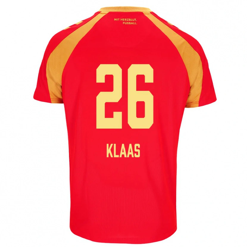 Danxen Kinderen Sebastian Klaas #26 Rood Oranje Zwart Uitshirt Uittenue 2026/27 T-Shirt
