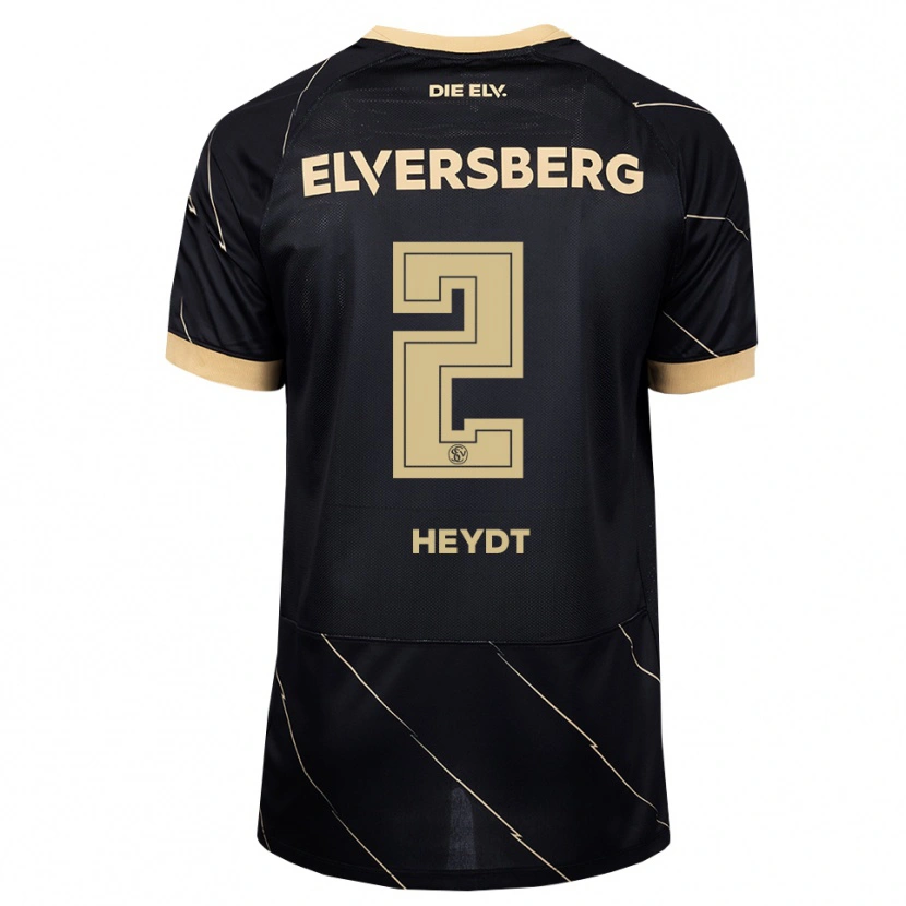 Danxen Kinderen Robin Heydt #2 Zwart Bruin Uitshirt Uittenue 2026/27 T-Shirt